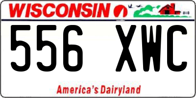 WI license plate 556XWC