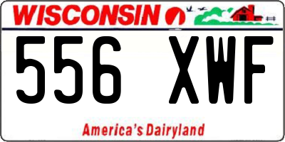 WI license plate 556XWF