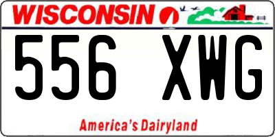 WI license plate 556XWG
