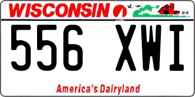WI license plate 556XWI