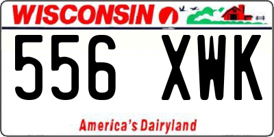 WI license plate 556XWK