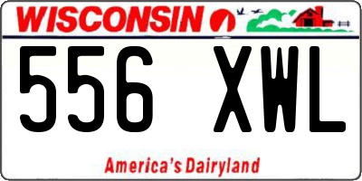 WI license plate 556XWL