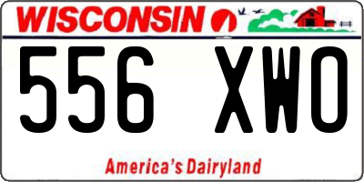 WI license plate 556XWO
