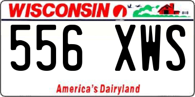 WI license plate 556XWS