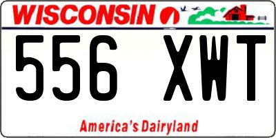 WI license plate 556XWT