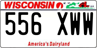 WI license plate 556XWW