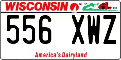 WI license plate 556XWZ