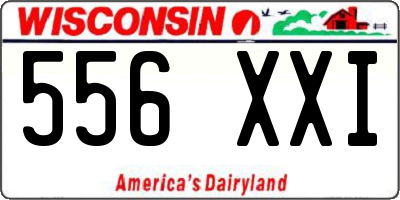 WI license plate 556XXI