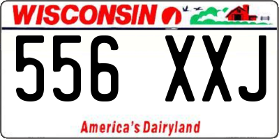 WI license plate 556XXJ