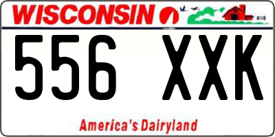 WI license plate 556XXK