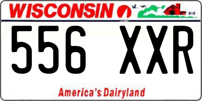 WI license plate 556XXR