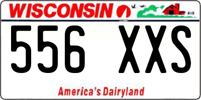 WI license plate 556XXS