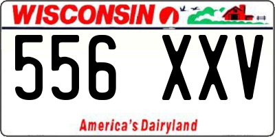 WI license plate 556XXV