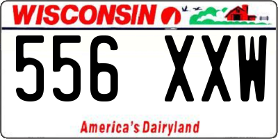 WI license plate 556XXW