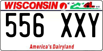 WI license plate 556XXY