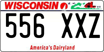 WI license plate 556XXZ