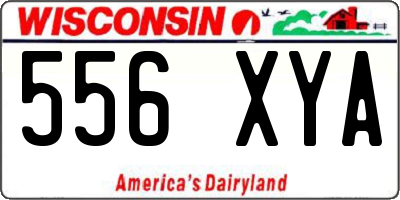 WI license plate 556XYA
