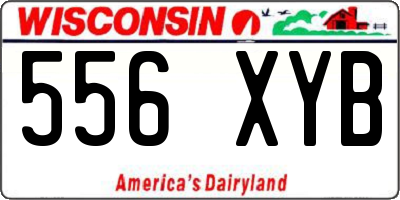 WI license plate 556XYB
