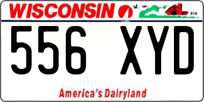 WI license plate 556XYD