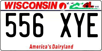 WI license plate 556XYE