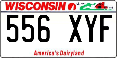 WI license plate 556XYF