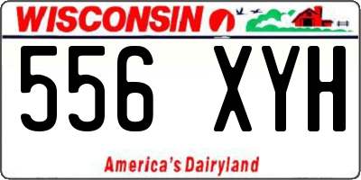 WI license plate 556XYH