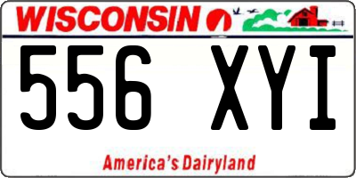 WI license plate 556XYI