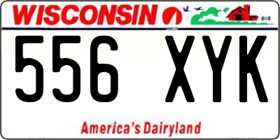 WI license plate 556XYK