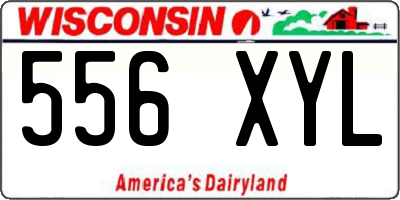 WI license plate 556XYL