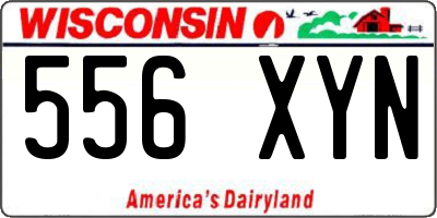 WI license plate 556XYN