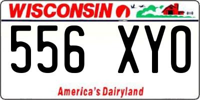 WI license plate 556XYO