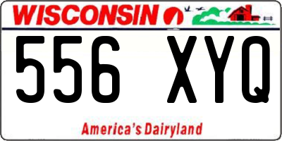 WI license plate 556XYQ