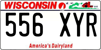 WI license plate 556XYR