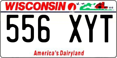 WI license plate 556XYT