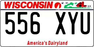 WI license plate 556XYU
