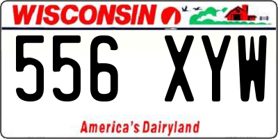 WI license plate 556XYW