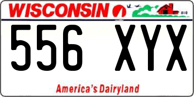 WI license plate 556XYX