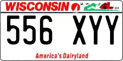 WI license plate 556XYY