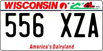 WI license plate 556XZA