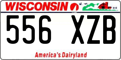 WI license plate 556XZB