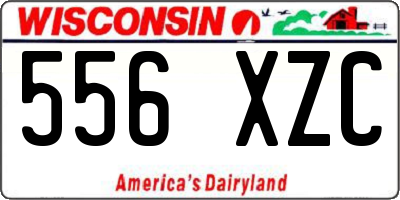 WI license plate 556XZC