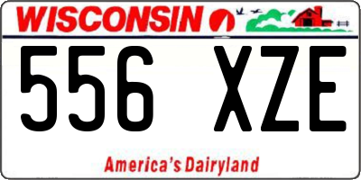 WI license plate 556XZE