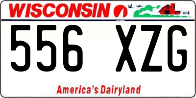 WI license plate 556XZG