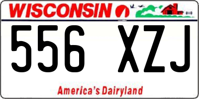 WI license plate 556XZJ