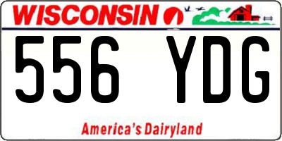 WI license plate 556YDG