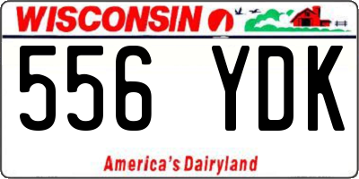 WI license plate 556YDK