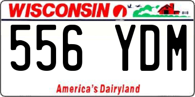 WI license plate 556YDM