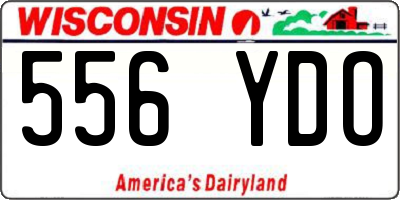 WI license plate 556YDO