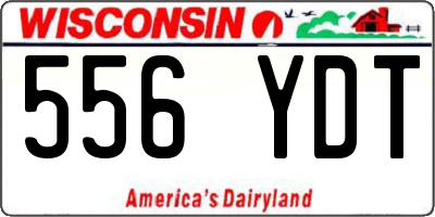 WI license plate 556YDT