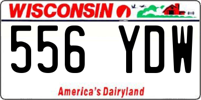 WI license plate 556YDW